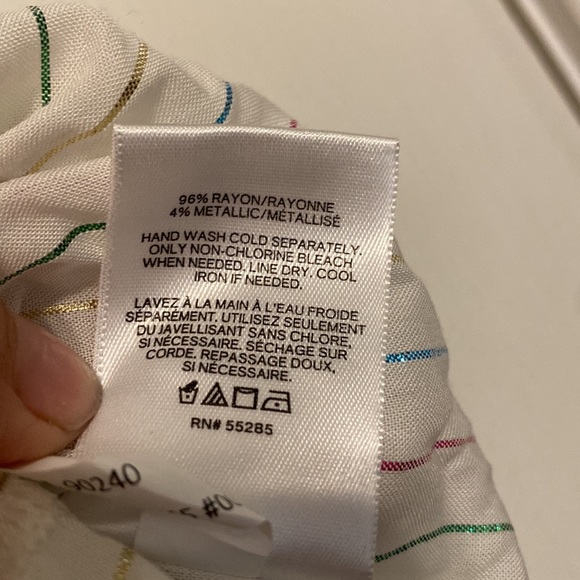 NWT- EXPRESS METALLIC STRIPED TOP - Picture 5 of 7